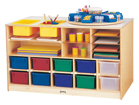 Mobile Twin Storage Island - with Clear Trays by Jonti-Craft®