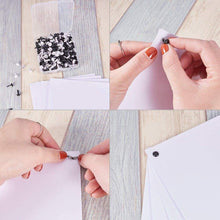 Load image into Gallery viewer, Organize with nbeads 1 box 600pcs mini iron brads black and white round metal paper fastener for scrapbooking crafts making stamping photo album and paper cards diy