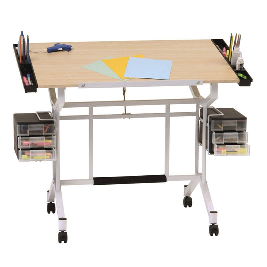 Explore studio designs pro craft station in white with maple 13245