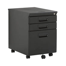 Load image into Gallery viewer, Exclusive craft hobby essentials 62002 metal 3 vertical mobile filing cabinet 15 75 w x 22 d craft supply storage with locking drawers in black