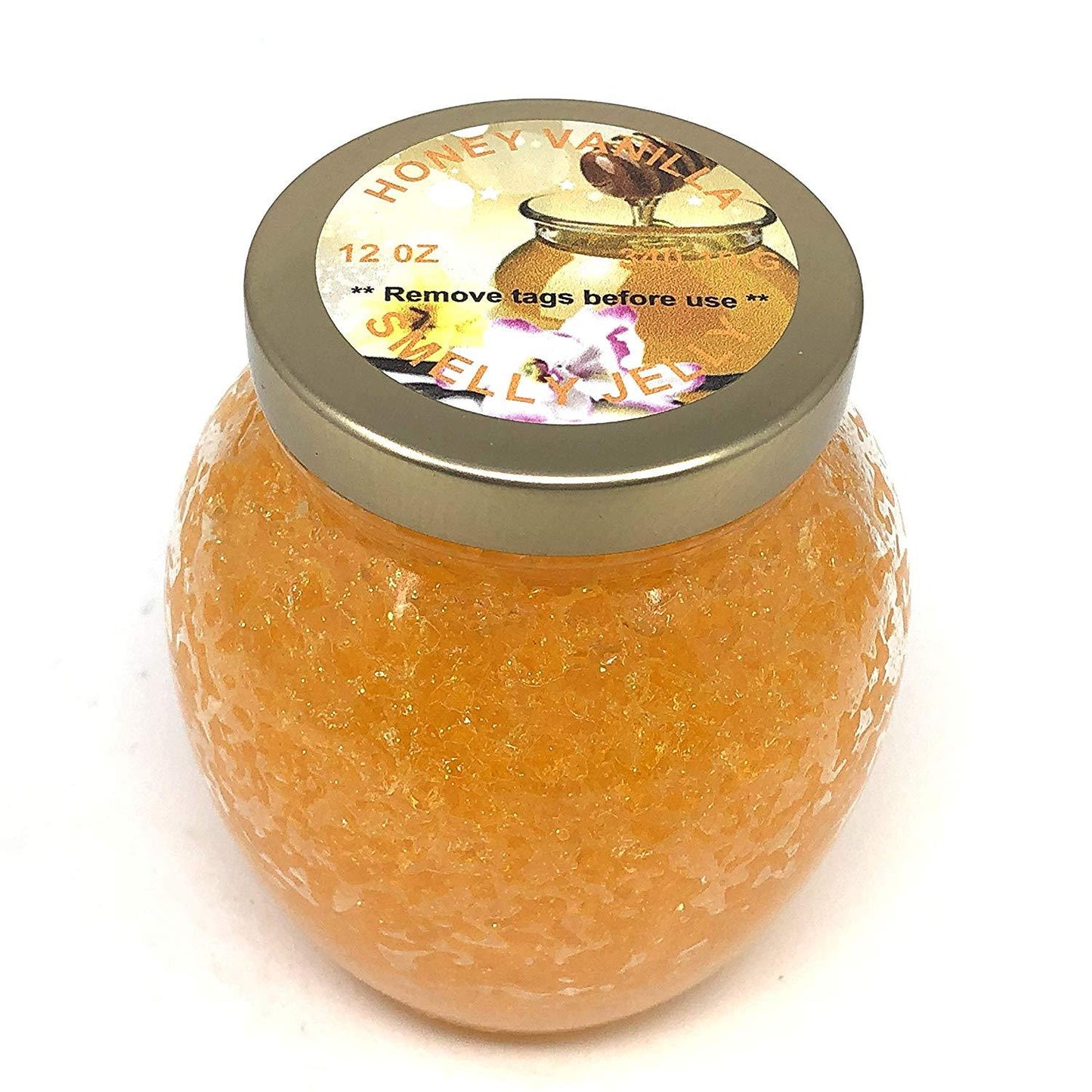 Smelly Jelly Honey Vanilla hand crafted 12 oz globe glass bottle the alternative to candles room freshener