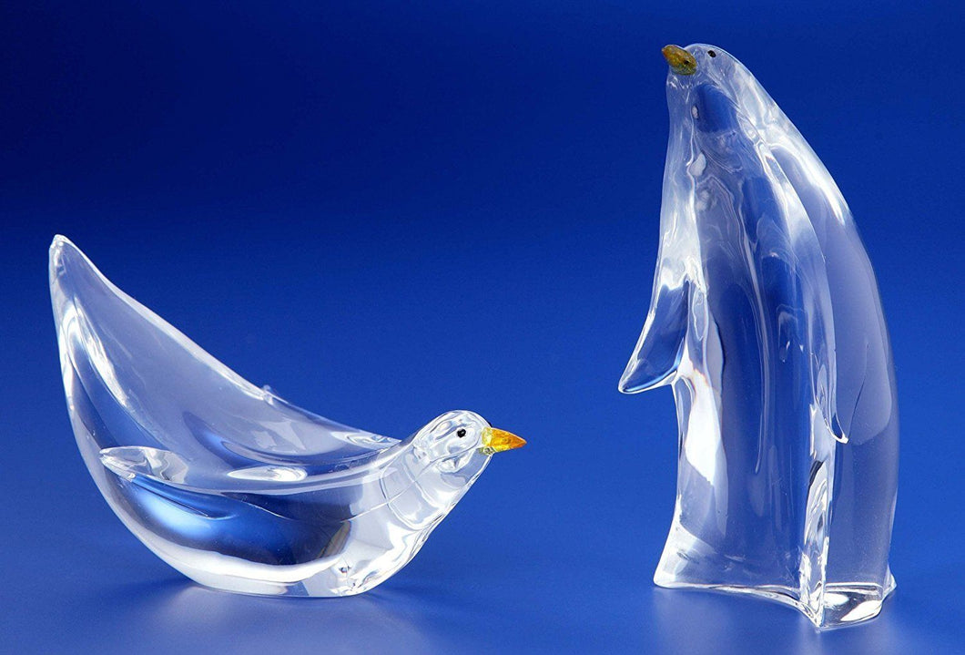 Icy Craft Contemporary Penguin Figurine, Set of Two