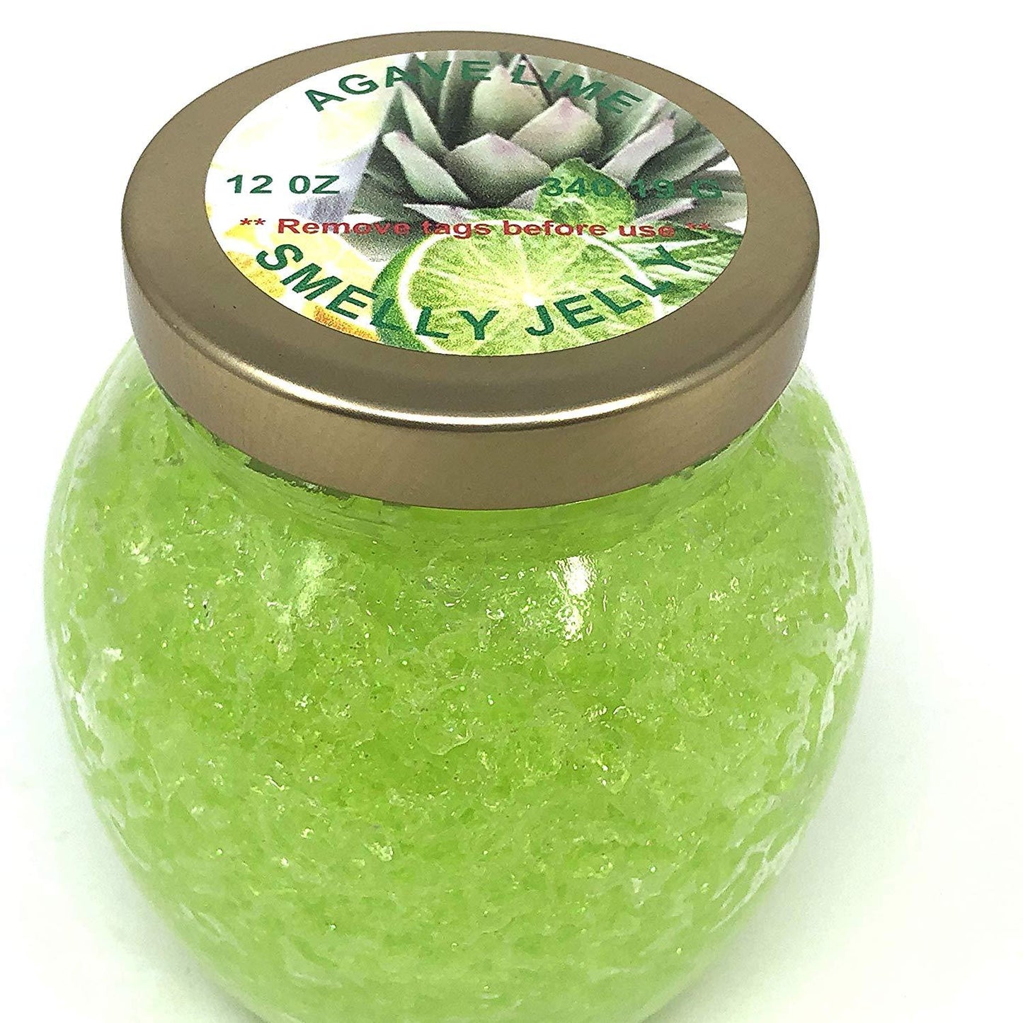 Smelly Jelly Agave Lime hand crafted 12 oz globe glass bottle the alternative to candles room freshener