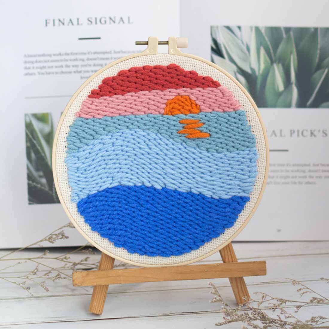 Sunrise DIY Rug Hooking Punch Needle HandCraft