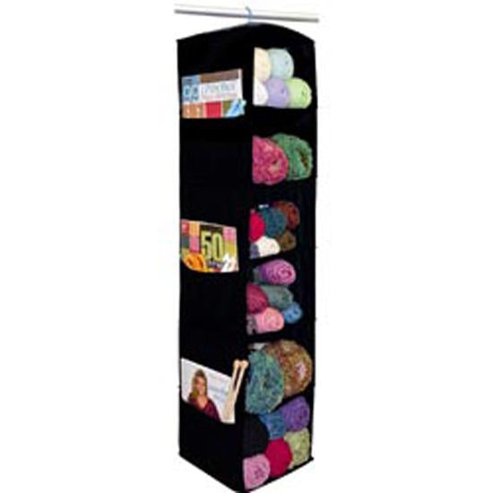 6 Shelf Yarn & Craft Organizer 48"X11"X11"-Black