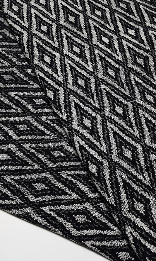 Thai Cotton Fabric Native Fabric cotton print fabric by the yard Ethnic fabric Craft Supplies Natural Textile 1/2 yard Black (TCF9)