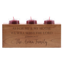 Load image into Gallery viewer, Personalized Handcrafted Scriptural Cherry Candle Holder - As For Me