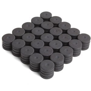 iGadgitz Home U6912 - 100 x Ferrite Magnets Disc 18mm Round Ceramic Magnets for Fridge, Craft, Kitchen, Office, DIY, Art & Craft and Much More - Black