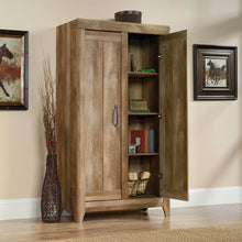 Load image into Gallery viewer, Discover the sauder 418141 adept storage wide storage cabinet l 38 94 x w 16 77 x h 70 98 craftsman oak finish