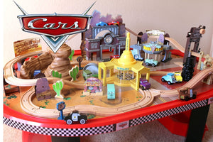 KIDKRAFT Cars Radiator Springs race track set u0026 table Cars Kid Craft