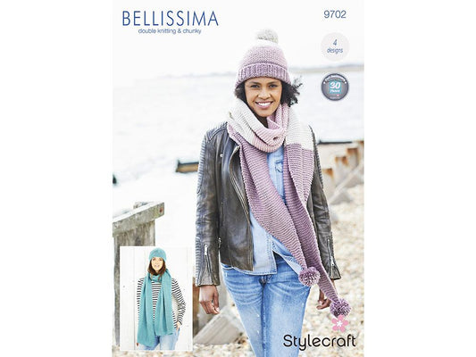 Hats and Scarves in Stylecraft Bellissima DK & Chunky (9702)