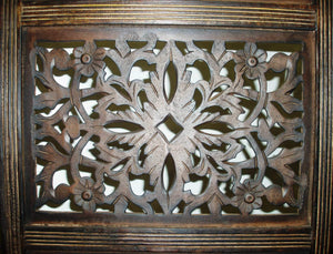 Shop for rajasthan antique brown 4 panel handcrafted wood room divider screen 72x80 intricately carved on both sides reversible hides clutter adds decor divides the room antique brown rajasthan