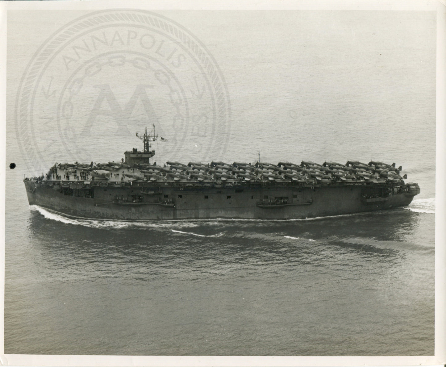 Official Navy Photo of WWII era USS Altahama (CVE-18) Aircraft Carrier