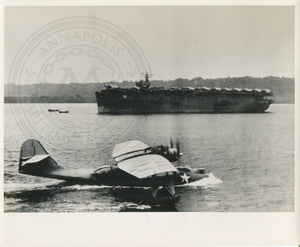 Official Navy Photo of WWII era USS Altahama (CVE-18) Aircraft Carrier