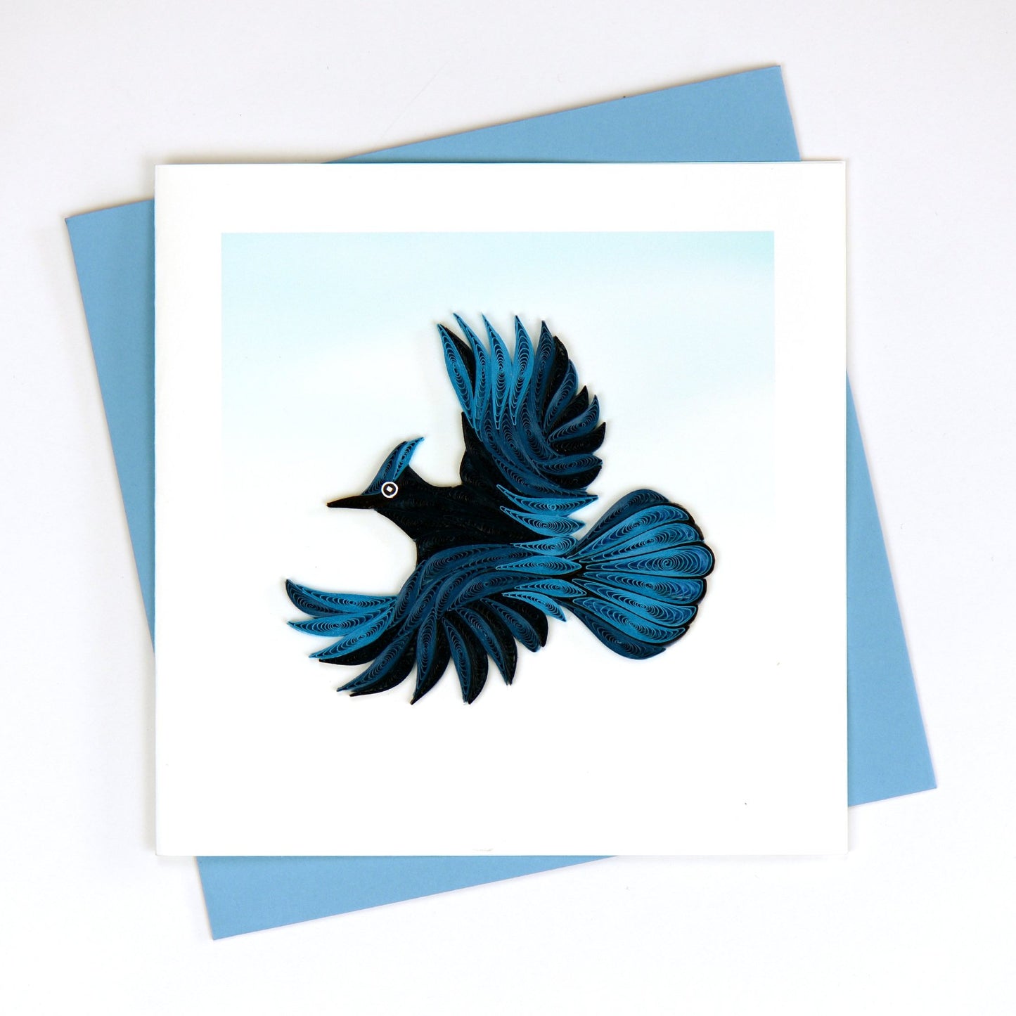 Quilling Card- Hand-Crafted Cards, Steller Jay