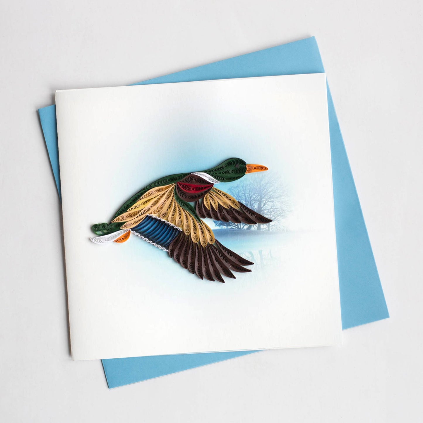 Quilling Card- Hand-Crafted Cards, Mallard