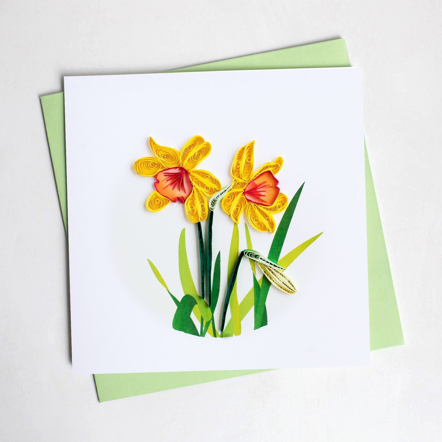 Quilling Card- Hand-Crafted Cards, Daffodil