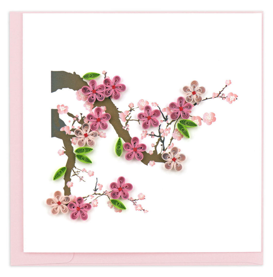 Quilling Card- Hand-Crafted Cards, Cherry Blossom