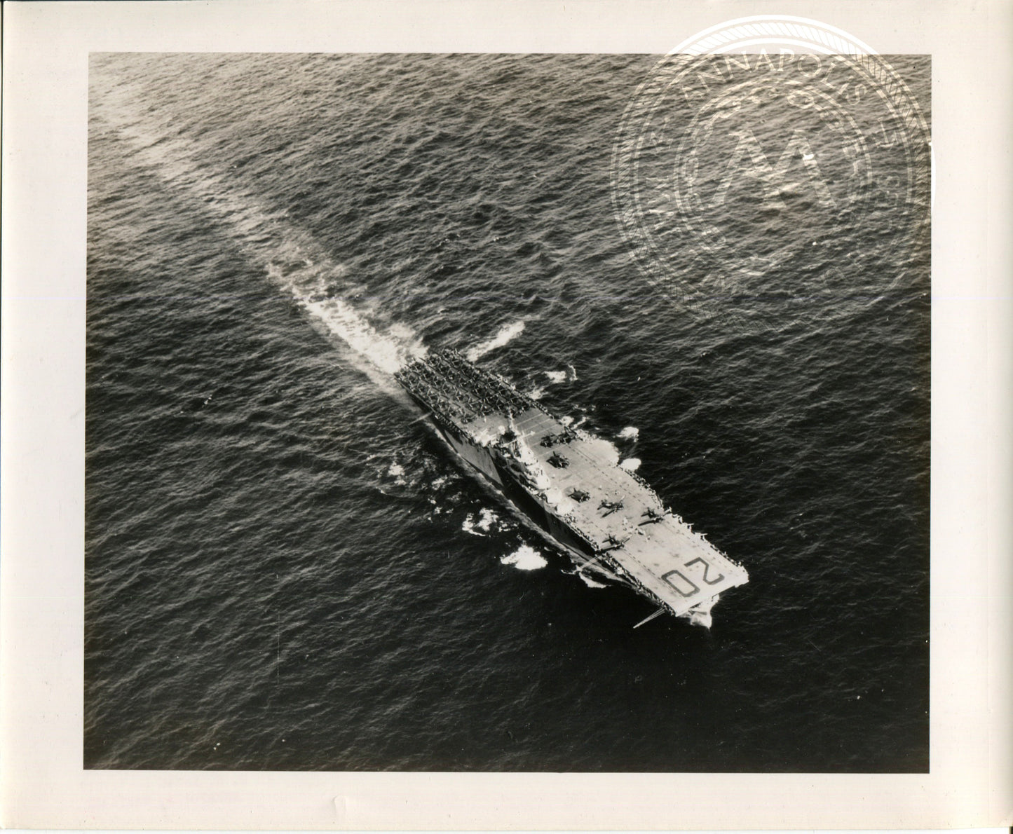 Official Navy Photo of WWII era USS Bennington (CV-20) Aircraft Carrier