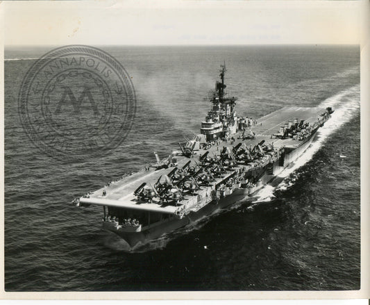 Official Navy Photo of WWII era USS Boxer (CV-21) Aircraft Carrier