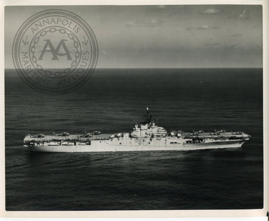 Official Navy Photo of WWII era USS Boxer (CV-21) Aircraft Carrier