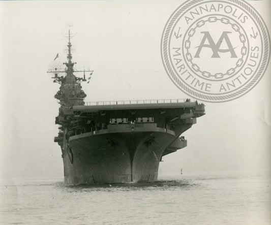 Official Navy Photo of WWII era USS Boxer (CV-21) Aircraft Carrier