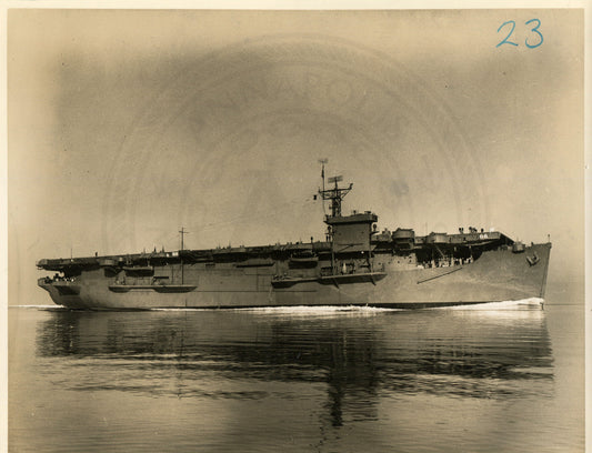 Official Navy Photo of WWII era USS Breton (CVE-23) Aircraft Carrier