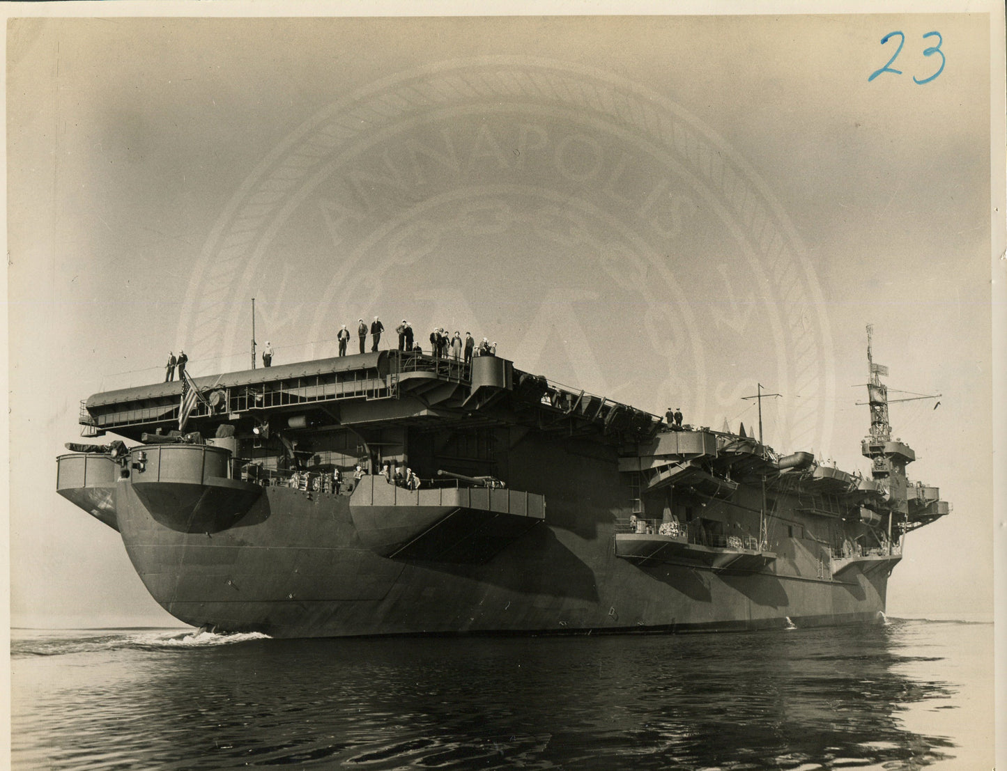 Official Navy Photo of WWII era USS Breton (CVE-23) Aircraft Carrier