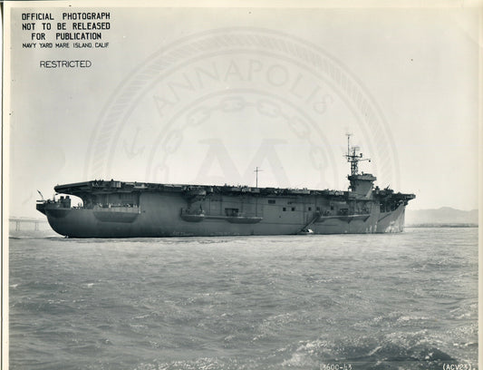 Official Navy Photo of WWII era USS Breton (CVE-23) Aircraft Carrier