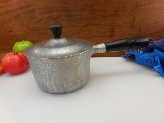 SOLD... Club Aluminum Hammercraft 1-1/2 Quart Saucepan wt Lid - Black Wood Handle