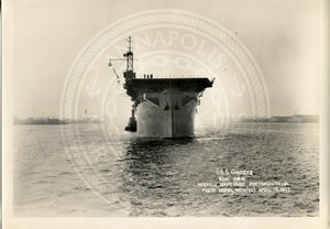 Official Navy Photo of WWII era USS Charger (CVE-30) Aircraft Carrier
