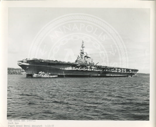 Official Navy Photo of WWII era USS Coral Sea (CV-43) Aircraft Carrier