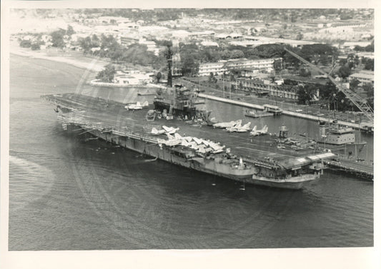 Official Navy Photo of WWII era USS Coral Sea (CV-43) Aircraft Carrier