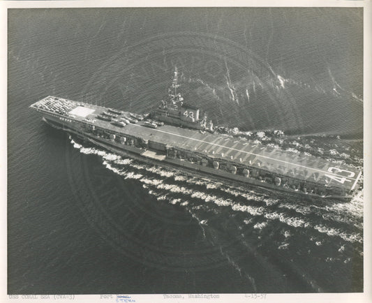 Official Navy Photo of WWII era USS Coral Sea (CV-43) Aircraft Carrier