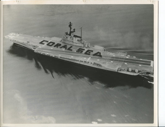 Official Navy Photo of WWII era USS Coral Sea (CV-43) Aircraft Carrier