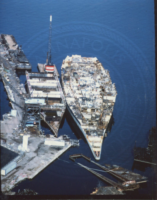 Official Navy Photo of WWII era USS Coral Sea (CV-43) Aircraft Carrier