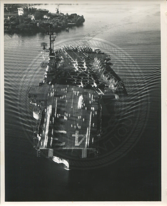 Official Navy Photo of WWII era USS Coral Sea (CV-43) Aircraft Carrier