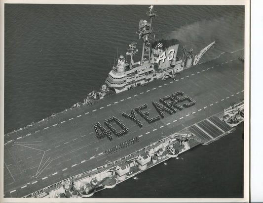 Official Navy Photo of WWII era USS Coral Sea (CV-43) Aircraft Carrier