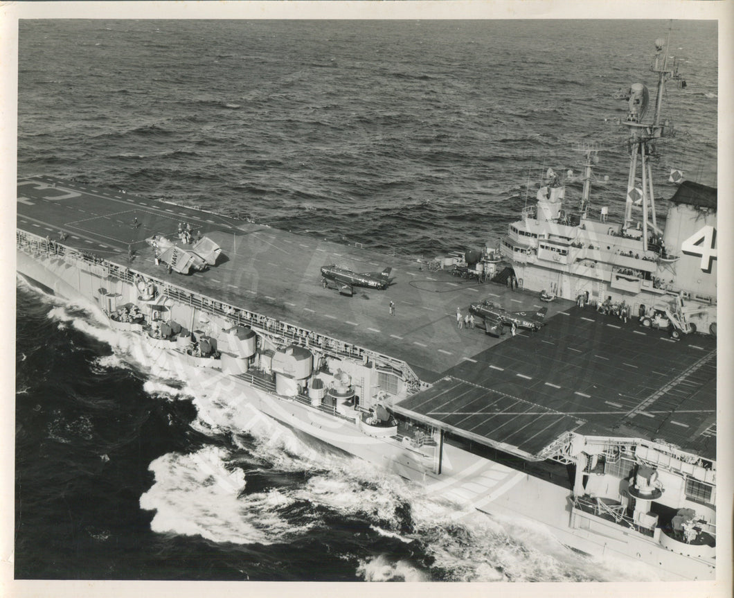 Official Navy Photo of WWII era USS Coral Sea (CV-43) Aircraft Carrier
