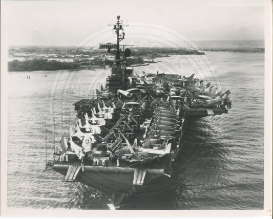 Official Navy Photo of WWII era USS Coral Sea (CV-43) Aircraft Carrier
