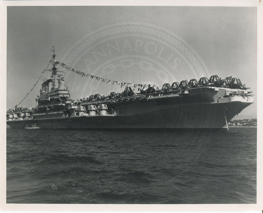 Official Navy Photo of WWII era USS Coral Sea (CV-43) Aircraft Carrier