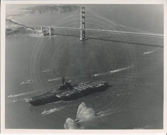 Official Navy Photo of WWII era USS Coral Sea (CV-43) Aircraft Carrier