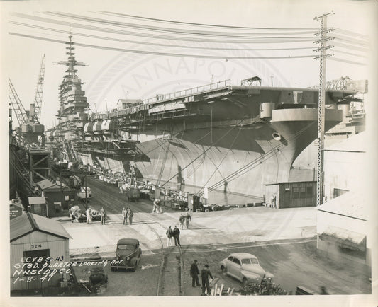 Official Navy Photo of WWII era USS Coral Sea (CV-43) Aircraft Carrier