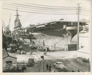 Official Navy Photo of WWII era USS Coral Sea (CV-43) Aircraft Carrier