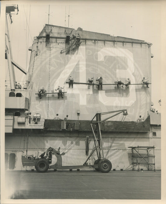 Official Navy Photo of WWII era USS Coral Sea (CV-43) Aircraft Carrier