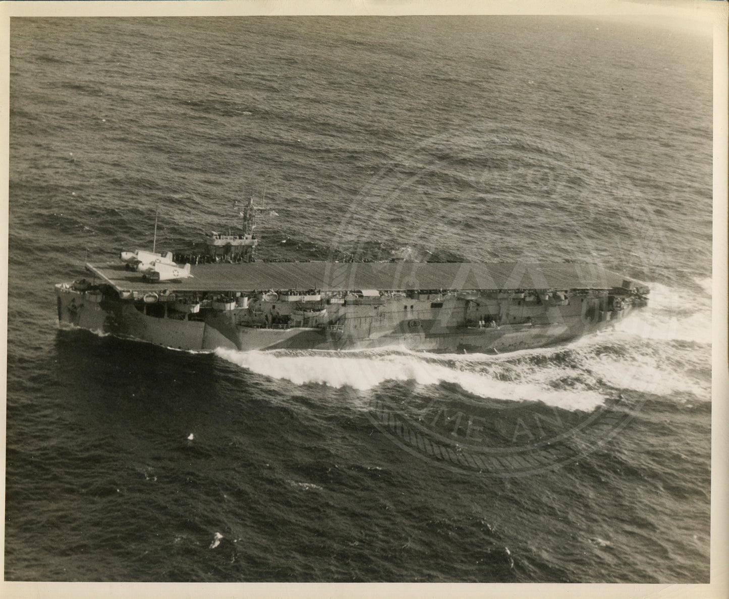 Official Navy Photo of WWII era USS CORE (CVE-13) Aircraft Carrier