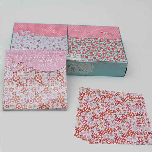 Origami - Craft Art Paper Kids Cute DIY Square Floral Flower Pattern Origami Paper Folded Handmade Paper Craft Decor Models Toys
