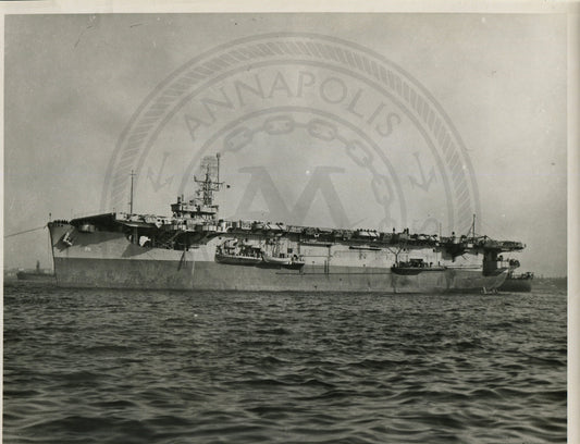 Official Navy Photo of WWII era USS Croatan (CVE-25) Aircraft Carrier