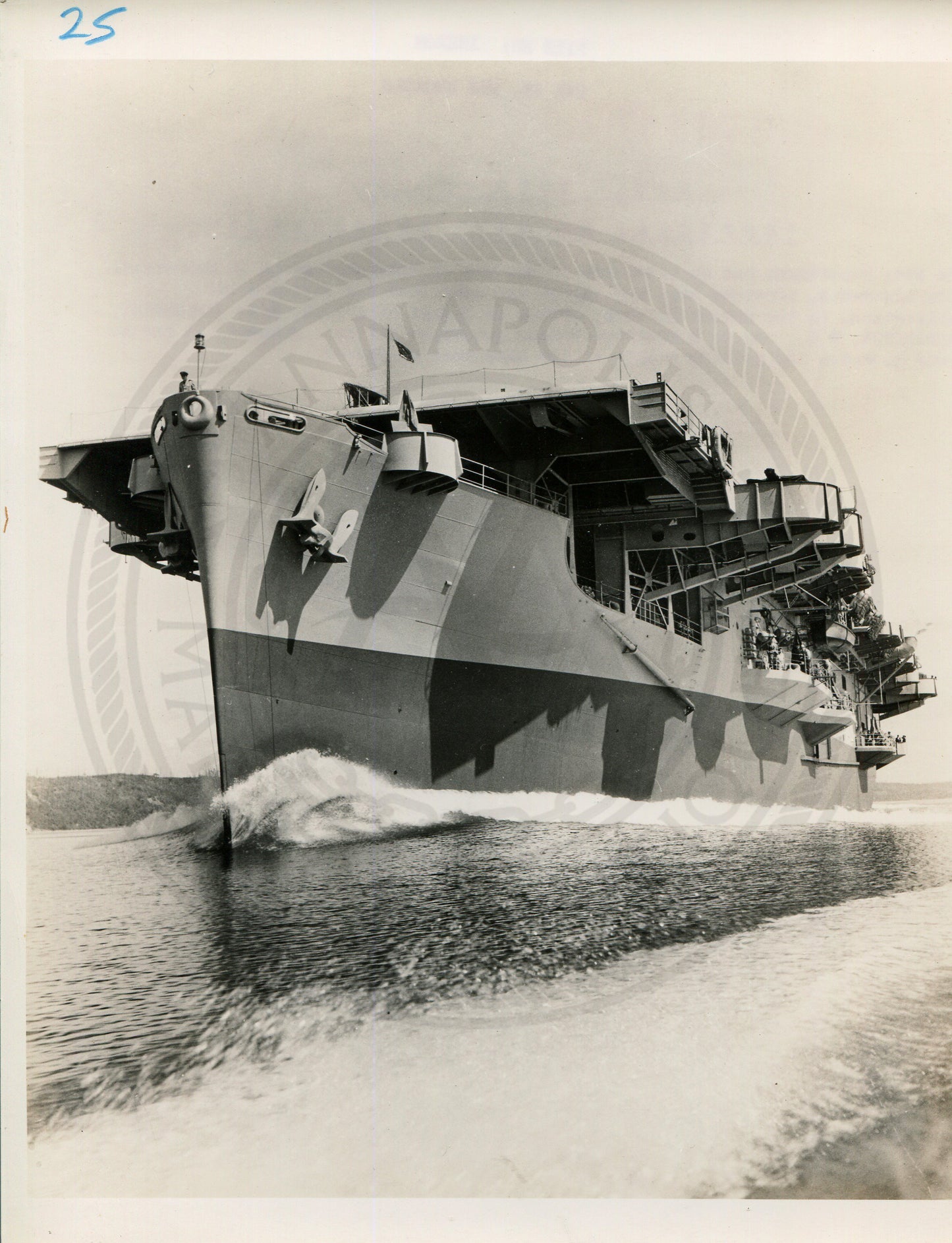 Official Navy Photo of WWII era USS Croatan (CVE-25) Aircraft Carrier