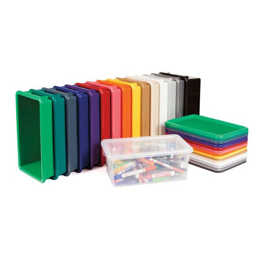 Jonti-Craft 04260JC Mobile Cubbie Storage with 25 Clear Trays